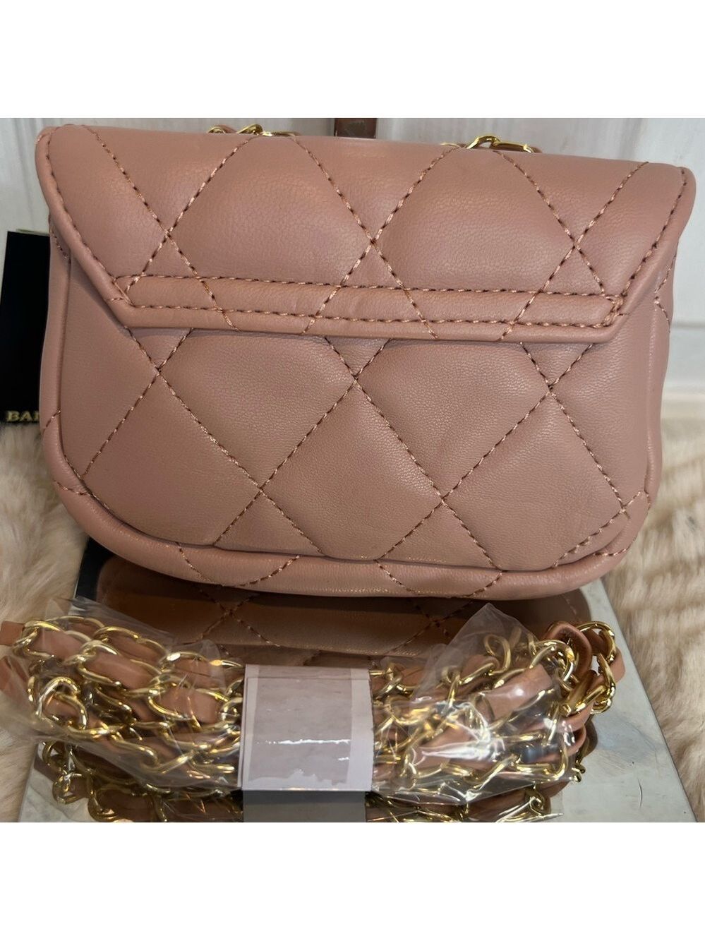 BADGLEY MISCHKA BLUSH FAUX LEATHER MINI BAG - Picture 4 of 8